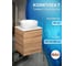 Тумба Bauedge Bau Dream Blackwood 50 с дверцей, раковина BAU Diamond D40 SD3100 2