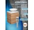 Тумба Bauedge Bau Dream Blackwood 50 с дверцей, раковина BAU Dream D43, выпуск клик-клак, хром SD3065 2