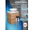 Тумба Bauedge Bau Dream Blackwood 50 с дверцей, раковина BAU Dream D43, выпуск клик-клак, черный SD3067 2