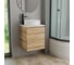 Тумба Bauedge Bau Dream Blackwood 50 с дверцей, раковина BAU Dream круглая, смеситель для раковины высокий Hotel Black, черный SD3050 7