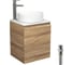 Тумба Bauedge Bau Dream Blackwood 50 с дверцей, раковина BAU Dream круглая, смеситель для раковины высокий Hotel Still, нержавеющая сталь, выпуск клик-клак, белый SD3053 1