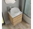 Тумба Bauedge Bau Dream Blackwood 50 с дверцей, раковина BAU Dream круглая, смеситель для раковины высокий Hotel Still, нержавеющая сталь, выпуск клик-клак, белый SD3053 8