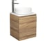 Тумба Bauedge Bau Dream Blackwood 50 с дверцей, раковина BAU Dream круглая, смеситель для раковины высокий Hotel Still, нержавеющая сталь SD3051 1