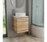 Тумба Bauedge Bau Dream Blackwood 50 с дверцей, раковина BAU Dream круглая, смеситель для раковины высокий Hotel Still, нержавеющая сталь SD3051 7