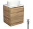 Тумба Bauedge Bau Dream Blackwood 50 с дверцей, раковина BAU Dream круглая, выпуск клик-клак, хром SD3047 1