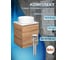 Тумба Bauedge Bau Dream Blackwood 50 с дверцей, раковина BAU Dream круглая, выпуск клик-клак, хром SD3047 2