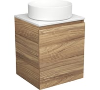 Тумба Bauedge Bau Dream Blackwood 50 с дверцей, раковина BAU Dream круглая SD3046