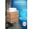Тумба Bauedge Bau Dream Blackwood 50 с дверцей, раковина BAU Dream круглая SD3046 2