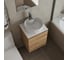 Тумба Bauedge Bau Dream Blackwood 50 с дверцей, раковина BAU Element Cristal D40, белая, смеситель Hotel Still, нерж. сталь, выпуск клик-клак, белый SD3146 8