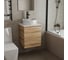 Тумба Bauedge Bau Dream Blackwood 50 с дверцей, раковина BAU Element Cristal D40, белая, смеситель Hotel Black, черный SD3139 7