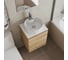 Тумба Bauedge Bau Dream Blackwood 50 с дверцей, раковина BAU Element Cristal D40, белая, смеситель Hotel Still, нерж. сталь, выпуск клик-клак, хром SD3145 8