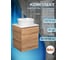 Тумба Bauedge Bau Dream Blackwood 50 с дверцей, раковина BAU Element Cristal D40, белая, смеситель Hotel Still, нерж. сталь SD3138 2