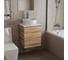 Тумба Bauedge Bau Dream Blackwood 50 с дверцей, раковина BAU Element Cristal D40, белая, смеситель Hotel Still, нерж. сталь SD3138 7