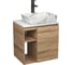 Тумба Bauedge Bau Dream Blackwood 60 правая, раковина BAU Hotel 51х39, мрамор, смеситель для раковины высокий Hotel Black, черный SD3265 1