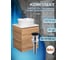 Тумба Bauedge Bau Dream Blackwood 50 с дверцей, раковина BAU Element Cristal D40, белая, смеситель Hotel Black, черный, выпуск клик-клак черный SD3147 2