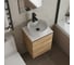 Тумба Bauedge Bau Dream Blackwood 50 с дверцей, раковина BAU Element Cristal D40, белая, смеситель Hotel Black, черный, выпуск клик-клак черный SD3147 8