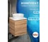 Тумба Bauedge Bau Dream Blackwood 50 с дверцей, раковина BAU Element Cristal D40, белая SD3137 2