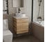 Тумба Bauedge Bau Dream Blackwood 50 с дверцей, раковина BAU Element Cristal D40, белая, смеситель Hotel Dream Black, нерж. сталь, черный SD3141 7
