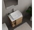 Тумба Bauedge Bau Dream Blackwood 60 правая, раковина BAU Hotel 48х37, смеситель для раковины высокий Hotel Still, нержавеющая сталь, выпуск клик клак, белый SD3223 7