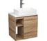 Тумба Bauedge Bau Dream Blackwood 60 правая, раковина BAU Hotel 48х37, смеситель для раковины высокий Hotel Still, нержавеющая сталь SD3221 1