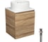 Тумба Bauedge Bau Dream Blackwood 50 с дверцей, раковина BAU Element D40, белая, выпуск клик-клак белый SD3115 1