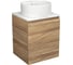 Тумба Bauedge Bau Dream Blackwood 50 с дверцей, раковина BAU Element D40, белая SD3109 1