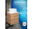 Тумба Bauedge Bau Dream Blackwood 50 с дверцей, раковина BAU Element D40, белая SD3109 2