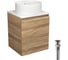 Тумба Bauedge Bau Dream Blackwood 50 с дверцей, раковина BAU Element D40, белая, выпуск клик-клак черный SD3116 1