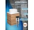 Тумба Bauedge Bau Dream Blackwood 50 с дверцей, раковина BAU Element D40, белая, выпуск клик-клак черный SD3116 2