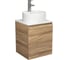 Тумба Bauedge Bau Dream Blackwood 50 с дверцей, раковина BAU Element D40, белая, смеситель Hotel Still, нерж. сталь SD3110 1