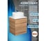Тумба Bauedge Bau Dream Blackwood 50 с дверцей, раковина BAU Element D40, белая, смеситель Hotel Still, нерж. сталь SD3110 2
