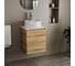 Тумба Bauedge Bau Dream Blackwood 50 с дверцей, раковина BAU Element D40, белая, смеситель Hotel Still, нерж. сталь SD3110 7