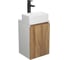 Комплект для ванной Bauedge 3 предмета (тумба Bau Dream Blackwood 40 + раковина BAU Hotel mini 37x23, белая, смеситель высокий Hotel Black) BD1591 1