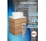 Тумба Bauedge Bau Dream Blackwood 50 с дверцей, раковина BAU Element D40, белая, смеситель Hotel Still, нерж. сталь, выпуск клик-клак, хром SD3117 2