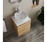 Тумба Bauedge Bau Dream Blackwood 50 с дверцей, раковина BAU Element D40, белая, смеситель Hotel Still, нерж. сталь, выпуск клик-клак, белый SD3118 8