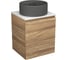 Тумба Bauedge Bau Dream Blackwood 50 с дверцей, раковина BAU Element D41, темно-серая SD3123 1