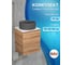 Тумба Bauedge Bau Dream Blackwood 50 с дверцей, раковина BAU Element D41, темно-серая SD3123 2