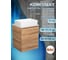 Тумба Bauedge Bau Dream Blackwood 50 с дверцей, раковина BAU Hotel, смеситель для раковины высокий Hotel Black, черный SD3032 2