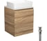 Тумба Bauedge Bau Dream Blackwood 50 с дверцей, раковина BAU Hotel, выпуск клик-клак, хром SD3029 1