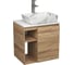 Тумба Bauedge Bau Dream Blackwood 60 правая, раковина BAU Hotel 51х39, мрамор, смеситель для раковины высокий Hotel Still, нержавеющая сталь SD3266 1
