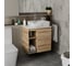 Тумба Bauedge Bau Dream Blackwood 60 правая, раковина BAU Hotel 51х39, мрамор, смеситель для раковины высокий Hotel Still, нержавеющая сталь SD3266 2