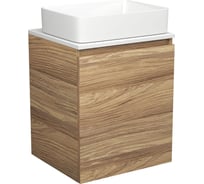 Тумба Bauedge Bau Dream Blackwood 50 с дверцей, раковина BAU Hotel SD3028