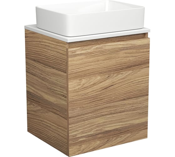 Тумба Bauedge Bau Dream Blackwood 50 с дверцей, раковина BAU Hotel SD3028 1