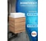 Тумба Bauedge Bau Dream Blackwood 50 с дверцей, раковина BAU Hotel SD3028 2