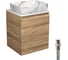 Тумба Bauedge Bau Dream Blackwood 50 с дверцей, раковина BAU Hotel, мрамор, выпуск клик-клак, белый SD3075 1