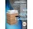 Тумба Bauedge Bau Dream Blackwood 50 с дверцей, раковина BAU Hotel, мрамор, смеситель для раковины высокий Hotel Black, черный, выпуск клик-клак, черный SD3081 2