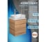 Тумба Bauedge Bau Dream Blackwood 50 с дверцей, раковина BAU Hotel, мрамор, смеситель для раковины высокий Hotel Still, нержавеющая сталь SD3078 2