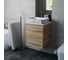 Тумба Bauedge Bau Dream Blackwood 50 с дверцей, раковина BAU Hotel, мрамор, смеситель для раковины высокий Hotel Black, черный SD3077 7