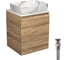 Тумба Bauedge Bau Dream Blackwood 50 с дверцей, раковина BAU Hotel, мрамор, выпуск клик-клак, черный SD3076 1