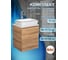 Тумба Bauedge Bau Dream Blackwood 50 с дверцей, раковина BAU Hotel Black Rand 48х37, смеситель для раковины высокий Hotel Still, нержавеющая сталь SD3060 2